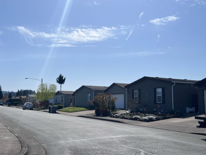 Street view of homes in Fox Field